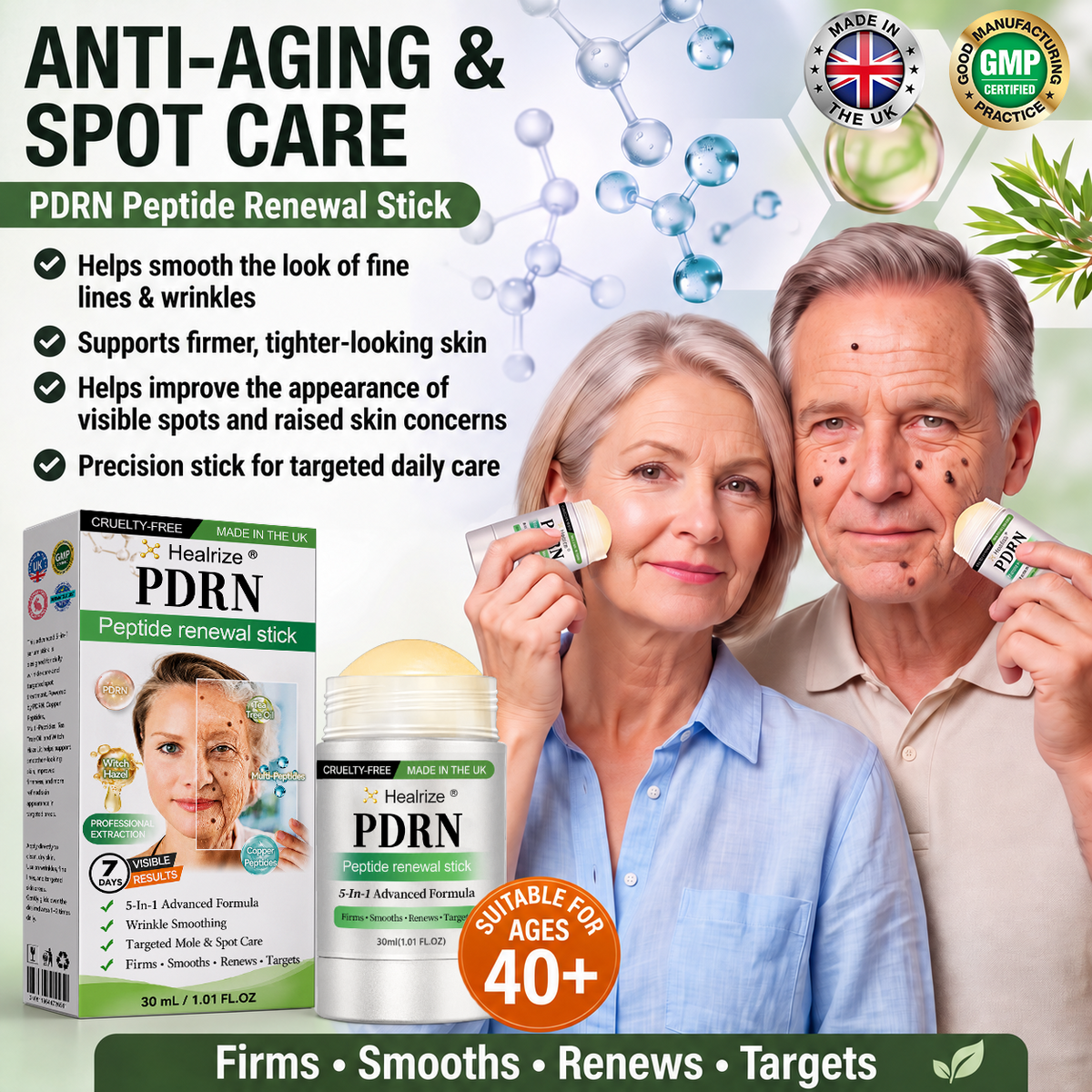 𝑯𝒆𝒂𝒍𝒓𝒊𝒛𝒆® 🧬𝑷𝑫𝑹𝑵 𝑨𝒏𝒕𝒊-𝑨𝒈𝒊𝒏𝒈 & 𝑻𝒂𝒓𝒈𝒆𝒕𝒆𝒅 𝑺𝒑𝒐𝒕 𝑹𝒆𝒏𝒆𝒘𝒂𝒍 𝑺𝒕𝒊𝒄𝒌（𝑯𝒆𝒍𝒑𝒔 𝑺𝒎𝒐𝒐𝒕𝒉 𝑾𝒓𝒊𝒏𝒌𝒍𝒆𝒔, 𝑺𝒖𝒑𝒑𝒐𝒓𝒕 𝑭𝒊𝒓𝒎𝒆𝒓-𝑳𝒐𝒐𝒌𝒊𝒏𝒈 𝑺𝒌𝒊𝒏, 𝒂𝒏𝒅 𝑰𝒎𝒑𝒓𝒐𝒗𝒆 𝑻𝒉𝒆 𝑨𝒑𝒑𝒆𝒂𝒓𝒂𝒏𝒄𝒆 𝑶𝒇 𝑽𝒊𝒔𝒊𝒃𝒍𝒆 𝑺𝒑𝒐𝒕𝒔）