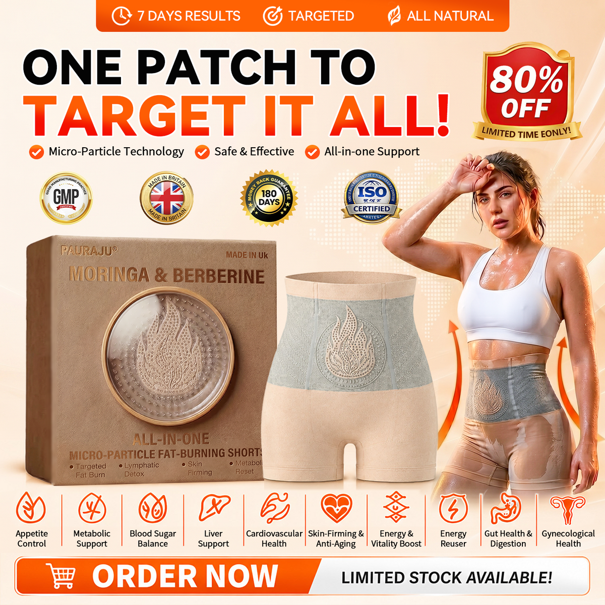 🧧✨PAURAJU® 30-Min All-in-One Micro-Particle Fat-Burning Shorts✅Ignites deep microcirculation to melt fat, flush toxins, and reverse metabolic aging.