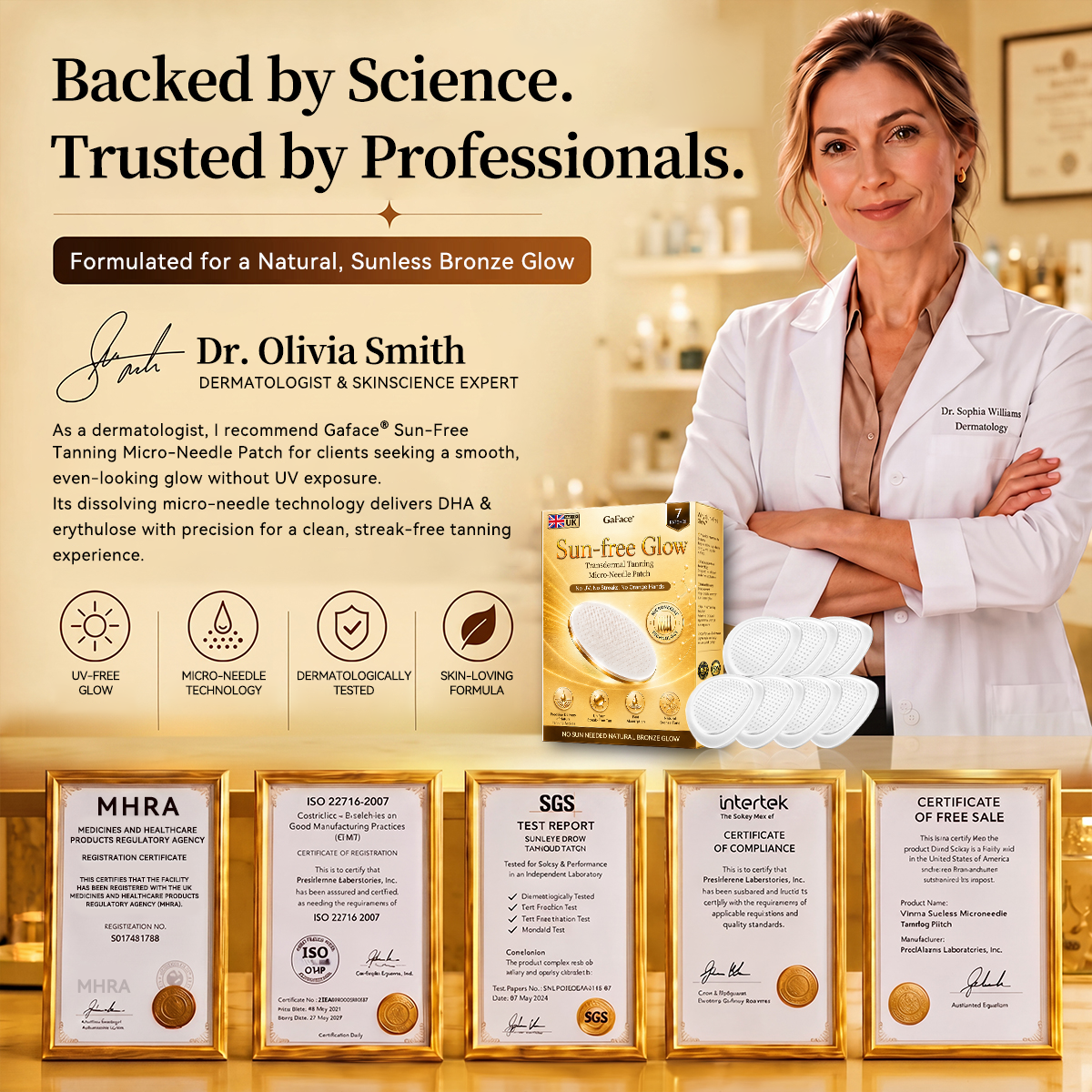 𝗚𝗮𝗳𝗮𝗰𝗲®☀️ 💎Sunless Natural Glow Transdermal Tanning Micro-Needle Patch