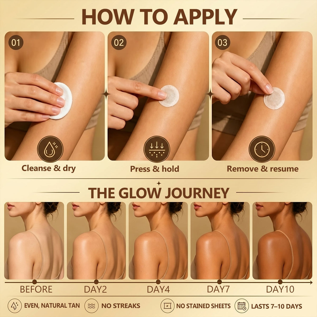 𝗚𝗮𝗳𝗮𝗰𝗲®☀️ 💎Sunless Natural Glow Transdermal Tanning Micro-Needle Patch