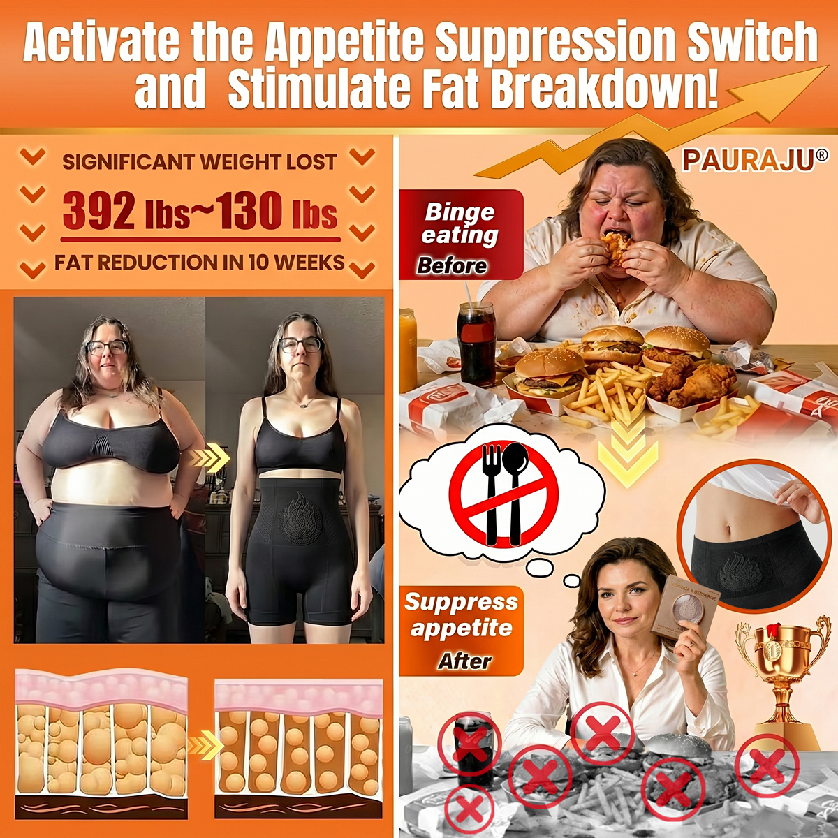 🧧✨PAURAJU® 30-Min All-in-One Micro-Particle Fat-Burning Shorts✅Ignites deep microcirculation to melt fat, flush toxins, and reverse metabolic aging.